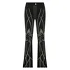 Damesjeans Zwart lange Y2K kleding mode bedrukte vintage broek joggers dames streetwear high taille rechte denim broek