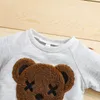 Kleidung Sets 1-5Y Kinder Jungen Herbst Kleidung Set Baby Cartoon Bär Muster Langarm Pullover Tops Sweatshirt Hosen Kinder Casual Outfits