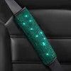 Groene pu lederen auto stuurwielafdekking diamant roze auto wiel covers cases voor dame meisjes auto -accessoires voor vrouwen