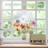 Sublimatie wind spinner lege platen bloemvorm metaal windti -beeldhouwkunst op hangende ornament voor tuinbladendecoratie geschenken