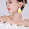 Orecchini pendenti 2023 Summer Fruit Lemon Flower Women Fashion Drop Ear Pendenti Accessori per gioielli per signora