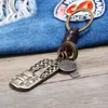 Keychains Vintage Fashion Keychain Alloy Castle Hangers Weef lederen houder Fairy Tale Bag Car Keyring Chain Children Women Sieraden Geschenk