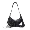 Designer Bag Balencigas22 Nouveau Le Cagole Locomotive Bag Three In One Alligator Rivet Underarm Moon Tooth Bag Femme Diagonal Straddle Single Shoulder