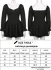 Party Dresses Iamsure Autumn Spring A-Line Dress Sexig Slim Solid Square Collar Puff Sleeve Mini Dresses For Women Elegant Fashion Ladies 230506