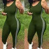 Kadınların izleme seksi fitness tozlukları kadın tulum romper bodycon playsuit uzun pantolonlar kolsuz yan şerit tulumlar egzersiz kıyafetleri p230506