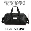 Stuffs Sacks Gym Bag Leather Women Fitness Shoe Compartment Men Duffle Axel Väskor Vattentät Reseträning Stor sporthandväska Sszy