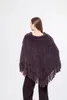 Bufandas Poncho de punto con jersey de flores con borlas 210720