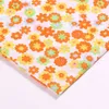 Fabric 50*150cm gear flower polyester imitation silk fabric for headwear shoes hats toys towel handmade diy P230506