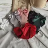 3pcs garotas meias de outono criança grande joelho arco de arco alto e macio garotas fofas meias de natal algodão recém -nascido Socken por anos