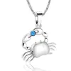 Pendentif Colliers Crabe Crémation Bijoux Urne Collier Pour Cendres Pierre De Naissance Souvenir Médaillon Mémorial