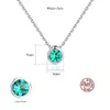 Charming Colorful Gemstone Pendant Necklace Women Fashion Luxury Brand Red Green White Zircon s925 Silver Necklace Female Sexy Collar Chain High grade Jewelry