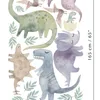 Tapeten Großes Dinosaurier-Wandsticker-Set für Kinder Aquarell Dinosaurier-Sticker-Set Aquarell Wandtattoo Kinderzimmer abziehen und aufkleben 230505