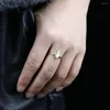Wedding Rings Promotion Dainty Fire Opal Ring For Women Crown Shape Crystal Female Vintage CZ Finger Gifts Dropship