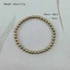 Bracelets empilables de perles plaquées or, en acier inoxydable, élastique, extensible, pour femmes et hommes