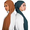 Foulards F26 50pcs haute qualité froissé longs châles froissé jersey hijab enveloppe dame écharpe bandeau peut choisir des couleurs