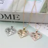 Chains Hand In Model Metal Necklace Solid Color Peach Heart Mother's Day For Women's Holiday Accessories Gift