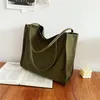 Abendtaschen Große Kapazitäts-Einkaufstasche für Frauen Einfache einfarbige lässige One-Shoulder-Segeltuchhandtaschen Büroangestellter Student Shopping