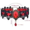 Colar Gothic Lace Colar para mulheres Fashion Retro Clavicle Chain Halloween Collar Steampunk Jóias Presentes de Garota