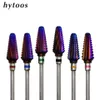 ネイルアート機器Hytoos Purple Carbide Drill Bits 332 "マニキュアペディキュア用アクセサリーツール用の竜巻ビットミリングカッター230505