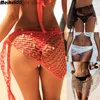 Etekler kadın plaj örgü el tığ işi şallar seksi bikini örtbas güneş koruyucu ağlar etek örgü tunik plaj giyim sıcak t230506