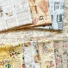 Fabric Europe vintage woman sexy poster newspaper grid floral cotton fabric for fabric cora upholstery fabrics embroidery diy material P230506