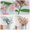 Decorative Flowers Forget-me-not Hand Woven Fake Bouquet Crochet Products From Flower Home Decoration Multi-color Optional