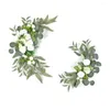 Kwiaty dekoracyjne 2PCS sztuczne kwiatowe łupki centralne elementy Wedding Flower Greenery aranżacje do wystroju stolika