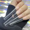Nail Practice Display 504pcs 3Xl Clear Coffin Half Cover False Tips Long No C Curve Fake Finger Press On s Manicure Salon Acrylic 230505