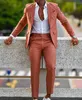 Мужские костюмы Blazers Orange Formal Men Suits для свадебного выпускного выпускного лаборатория Blazer Custom Made Fashion Triceedos Двухклассные куртки Trajes de Hombre 230506