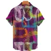 Chemises décontractées pour hommes 3d Graffiti peinture à l'huile chemise imprimée hommes mode Streetwear chemise hawaïenne hommes plage décontracté revers grande taille 230506