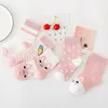 3 stücke paare/los kinder weiche baumwolle socken junge mädchen baby infant mode streifen warm für herbst jahre kinder cartoon socke