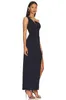 Freizeitkleider CIEMIILI Langes Verbandkleid Damen One-Shoulder Aushöhlen Split Bodycon Sexy Elegant Promi Nachtclub Runway Party Kleider Z0506