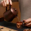 Teaware Handmade Pure Copper Teapot Tea Kettle Hammer Pattern Kung Fu Tea Drinkware Tableware
