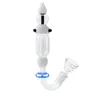 ChinaFairPrice CSYC NC004 DAB RIG GLAS Bong ongeveer 8,08 inch OD 38 mm buis Rookpijp 14 mm Dabber Nail Glass Bowl Adapter Clip kleurrijke morsen-proof bubbler bongs