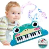 Schlagzeug Percussion Kinder Cartoon Elektronisches Klavier Musikinstrument 0 3 Anfänger Puzzle Früherziehung Spielzeug Tierbabys Kindergeschenke 230506