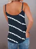 Camisoles Tanks Damen V-Ausschnitt Gestreift Spaghettiträger Camisole Lässige Tanktops Ärmellose Blusen Shirts Racerback Basic Cami T-Shirts Sommer 230506