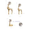 Dekorativa föremål Figurer Golden Crystal Ball Crafts Furnishings Modern Home Living Room Desktop Decoration 230506