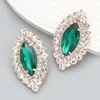 Stud Earrings Colorful Classical Large Drop Bride Teardrop Crystal For Women Rhinestone Dangle Wedding Earring Jewelry