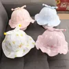 Caps hoeden lente schattig baby zon hoed hartprint babyjongen meisje emmer hoed zomer outdoor kinderen kinderen petten peuter strand petten