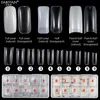 Prática de unhas Display 500pcs kit de caixa de caixa clara dicas falsas náticas de meios completa Francês Arte Falsa Arte acrílica Ferramentas de manicure UV 230505