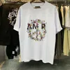 23SS erkek T Shirt Hip Hop Streetwear Pamuk Marka Mektup Çiçek Baskı Boy Causla T-shrit Erkekler Kadınlar Için Tees Tops