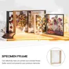 Decoratieve bloemen frame doos po bloem display schaduw specimen foto frames kas geheugen gedroogd geperste houten tafel aandenken drijvende bureau