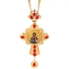 Подвесные ожерелья высокого качества Иисус пересекают ожерелье Золото с большим знаком церкви крещение Рождественские дары католики