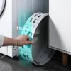 Organisatie Telescopische opvouwbare wasmand met handvat badkamer vuile kleding opbergkastrek plastic holle hamer sundries organisator