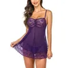 Dames nachtkleding Sexy nachthemd Kanten ondergoed Jarretel Gaas Nachtjapon Neglige Lingerieset XL