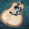 Akustisk gitarr 6strings 41inchs D200 All Wood Ebony Wood Fingerboard Real Abalone Inlay Support Anpassning Freeshipping