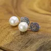 Stud Earrings Thai Silver S925 Natural Mother Of Pearl Female Fashion Cute Hypoallergenic Models