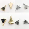 Charms Natural Stone Slice 10mm Agat Pendants Double Hole Connector för smycken Making DIY Halsband Accessorie 1pcs