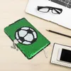 Futbol deseni okulu yeşil hediye pratik gizlilik pullu dergiyle kilit anahtarlarla çocuk kızlar için portatif pürüzsüz yazı
