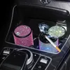 Auto Sigaret Asbak Voertuig Mini Asbak Draagbaar met Deksel Geurbestendig Kristal Diamant Auto Asbak Auto Accessoires voor Vrouwen